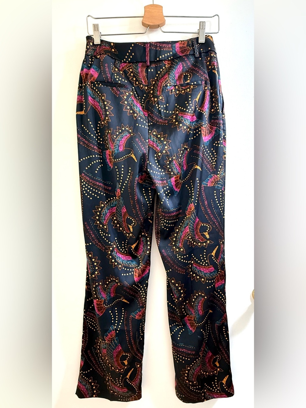 House of Harlow 1960 Navy Wide-Leg Printed Palazzo Pants - Picture 5 of 12